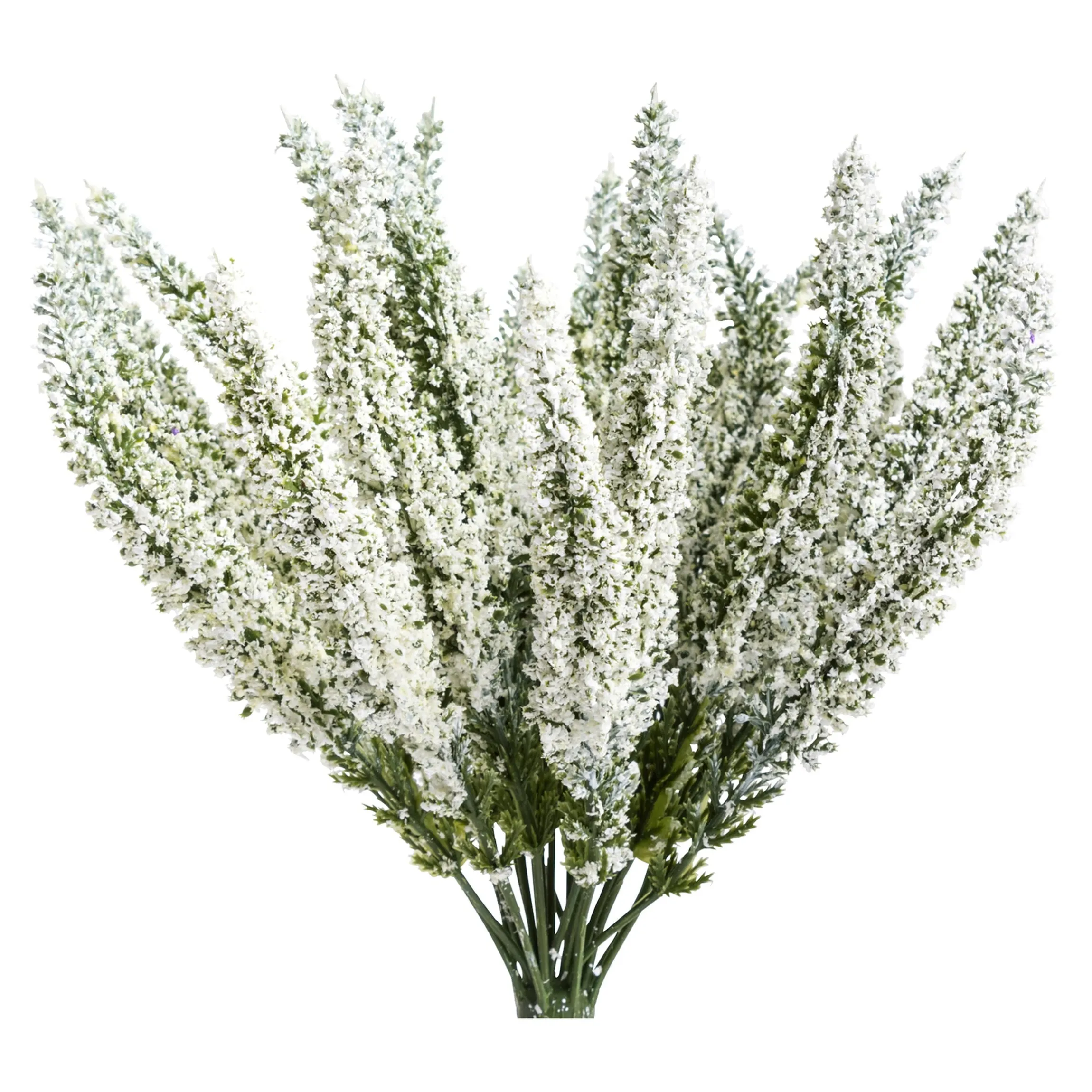 Kunstblume "Erika" grün-weiß
