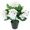 Kunstblume "Hortensie im Topf" weiß