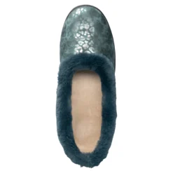 Kuschel-Hausschuh-Ballerina „Birgit“ smaragd