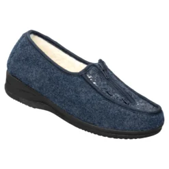 Kuschel-Mokassin „Kalinka“ blau