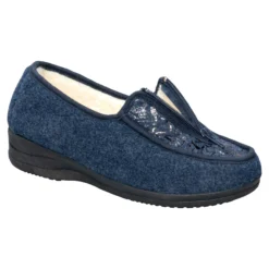 Kuschel-Mokassin „Kalinka“ blau