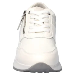 Leder-Komfortsneaker "Glitzer" silber
