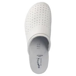 Leder-Pantolette für Herren weiß