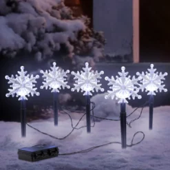 LED-Gartenstecker "Schneeflocken"