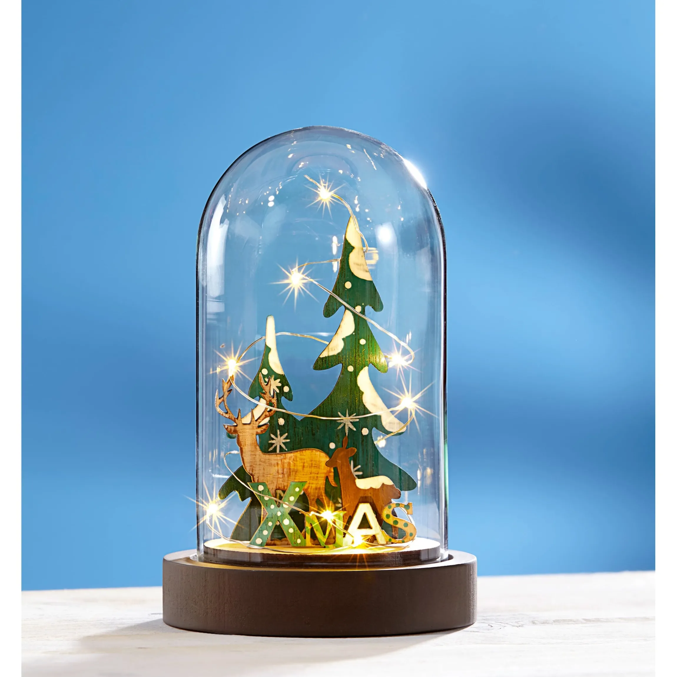 LED-Glasdeko "4 Jahreszeiten"