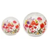 LED-Glaskugel-Set "Blumenmeer"