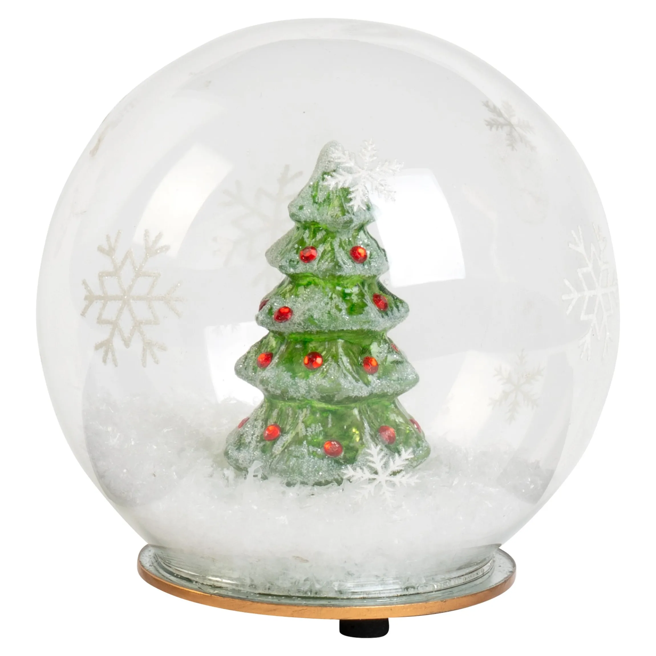 LED-Glas-Schneekugel „Tannenbaum“