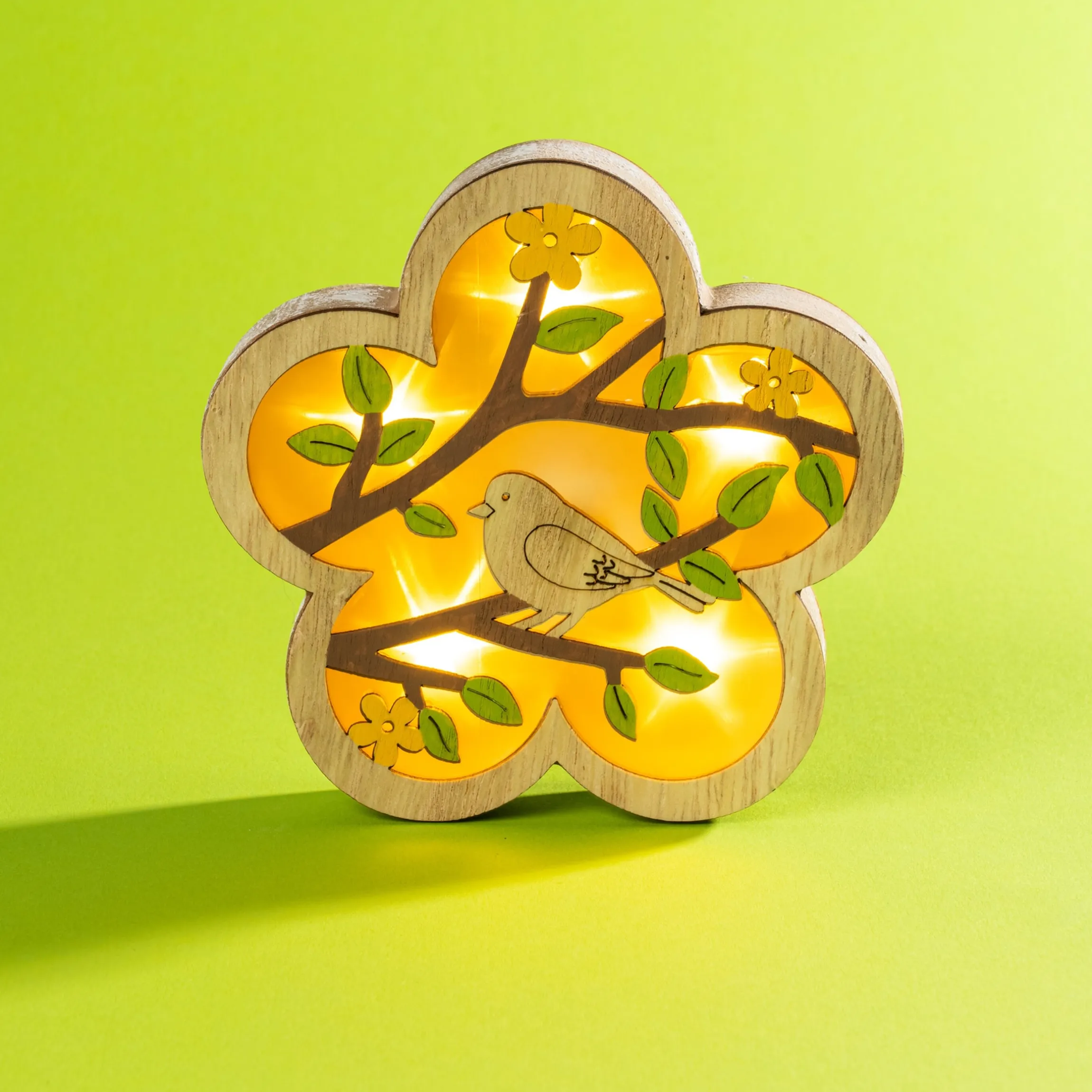 LED-Holzdeko „Vogelzwitschern“
