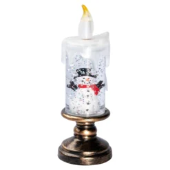 LED-Kerze "Glitter" Schneemann