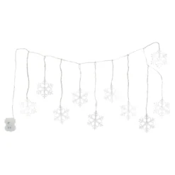LED-Lichtervorhang „Schneeflocken“, 95 cm