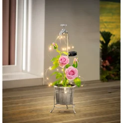LED-Solar-Blumentopf „Wasserhahn“