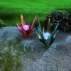 LED-Solar-Gartenstecker "Blatt" rot