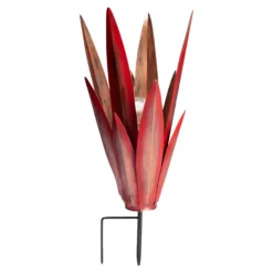 LED-Solar-Gartenstecker "Blatt" rot
