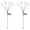 LED-Solar-Gartenstecker "Glühwürmchen", 2 Stück bunt