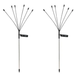 LED-Solar-Gartenstecker "Glühwürmchen", 2 Stück weiß