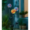 LED-Solar-Gartenstecker „Mosaik-Kugel“ blau