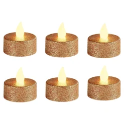 LED-Teelichter "Gold", 4 Stück+ 2 Stück Gratis