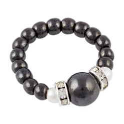 Magnet-Stretch "Hämatit" Ring