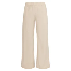 Marlenehose mit Leinen beige