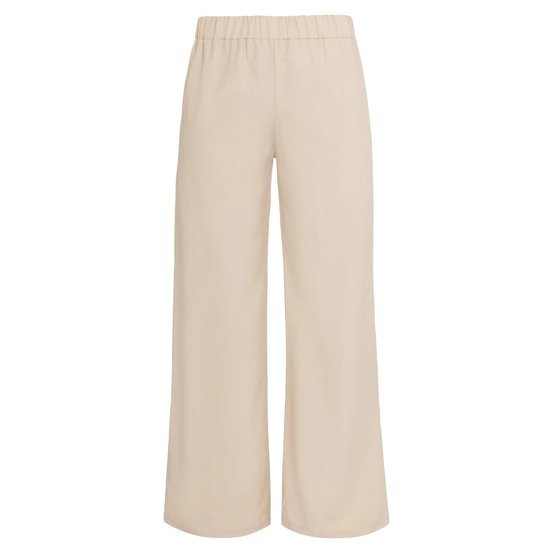 Marlenehose mit Leinen beige