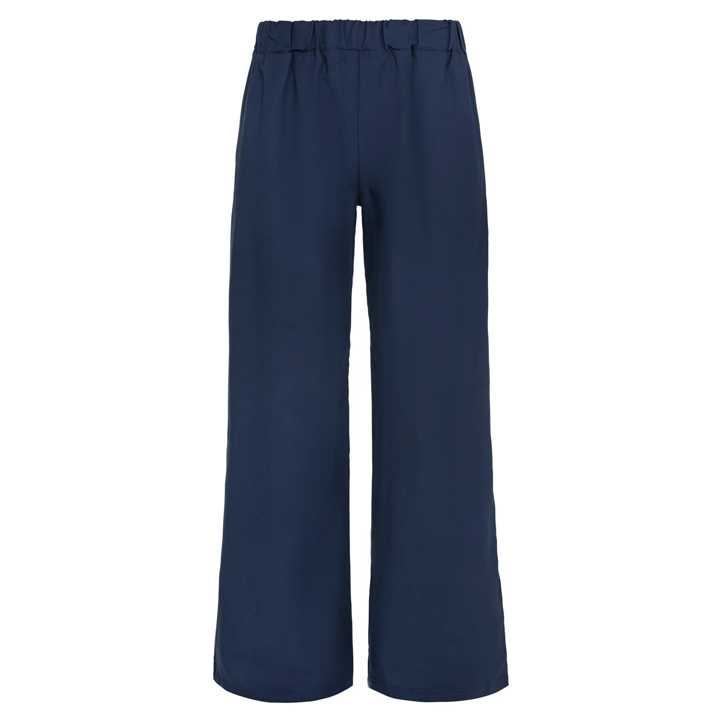 Marlenehose mit Leinen blau