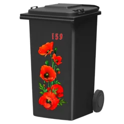 Mülltonnen-Aufkleber Mohnblumen