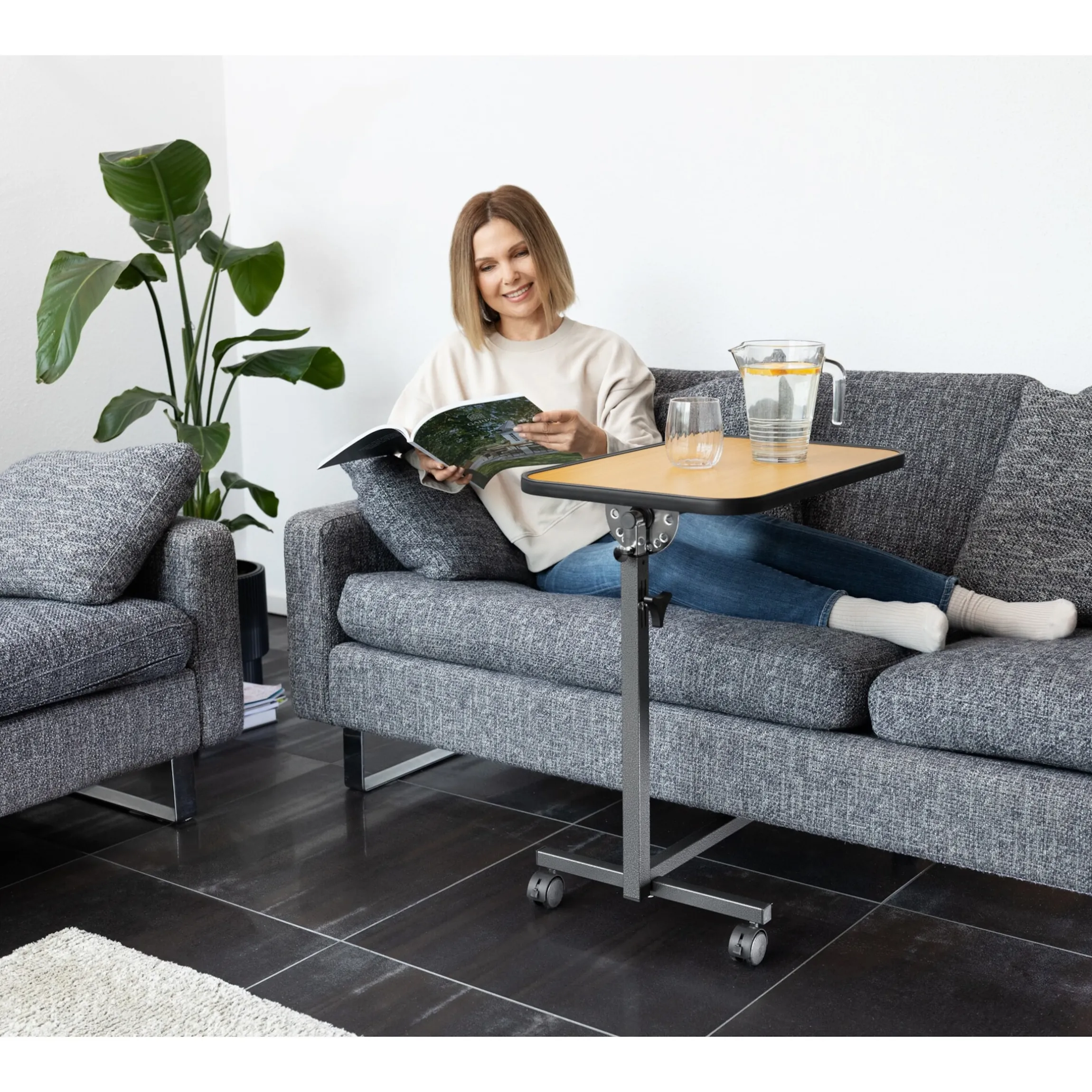 Mobiler Beistelltisch Buche
