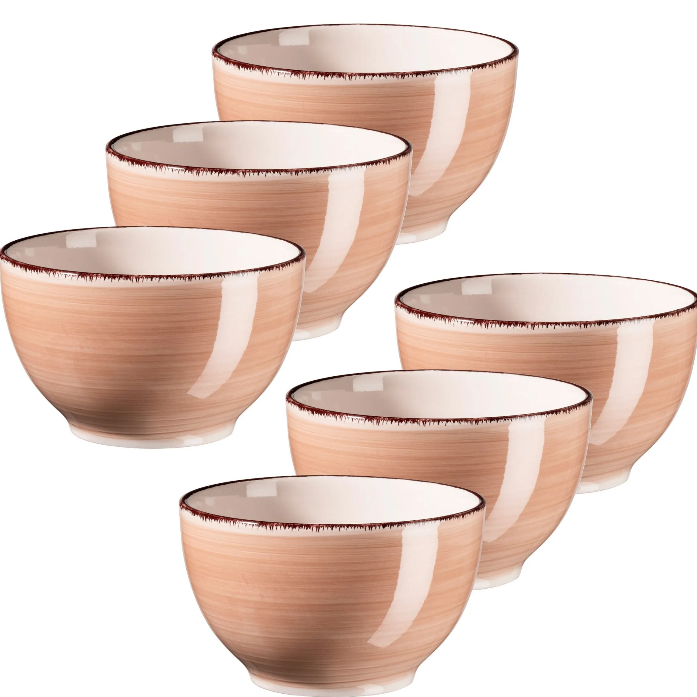 Müslischalen-Set, Steingut LUMACA Olivgrün