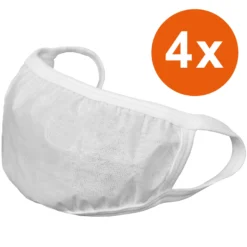 Mund- und Nasenmaske, PO, 4er Pack weiß