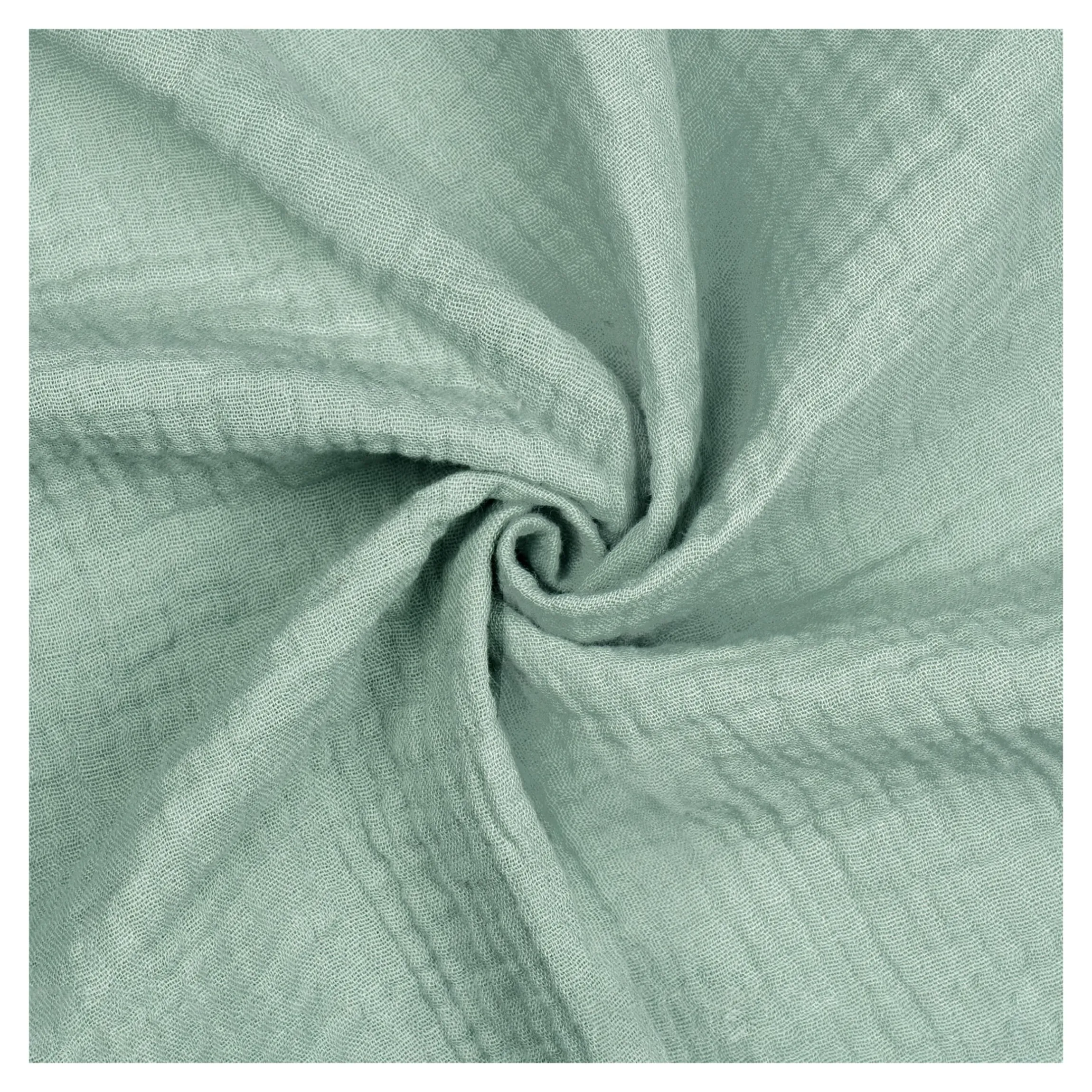 Musselin-Baumwollbettwäsche Set "Annalena", 4 teilig, 135x200 cm salbei