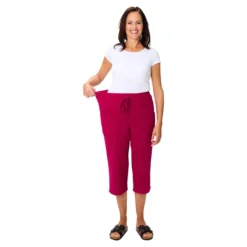 Musselin-Capri-Hose „Moni“ beere