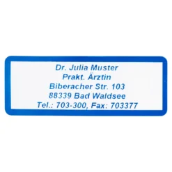 Namensaufkleber "Schrifttyp B" blau