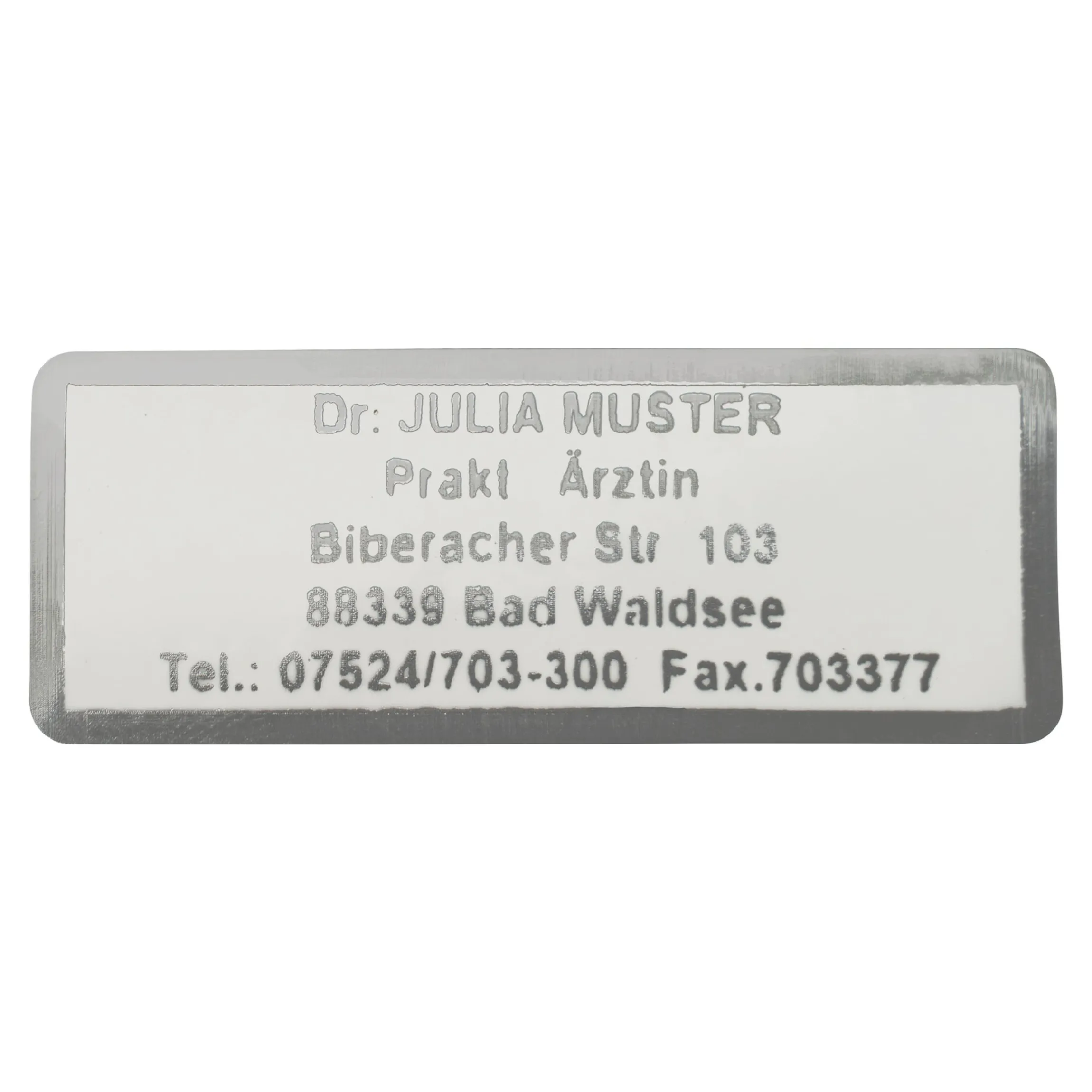 Namensaufkleber "Schrifttyp A" silber