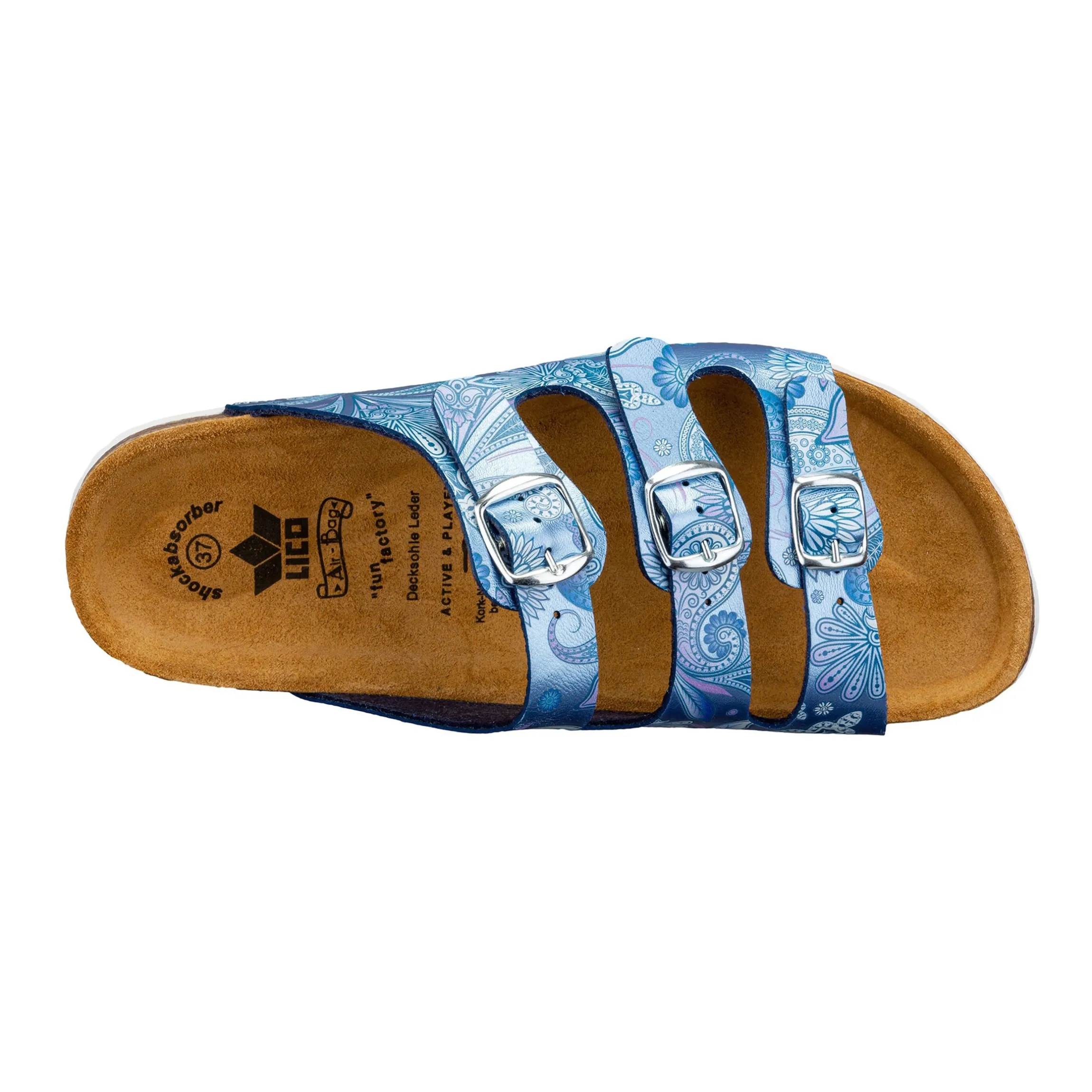 Pantolette "Bioline Lady Power" blau