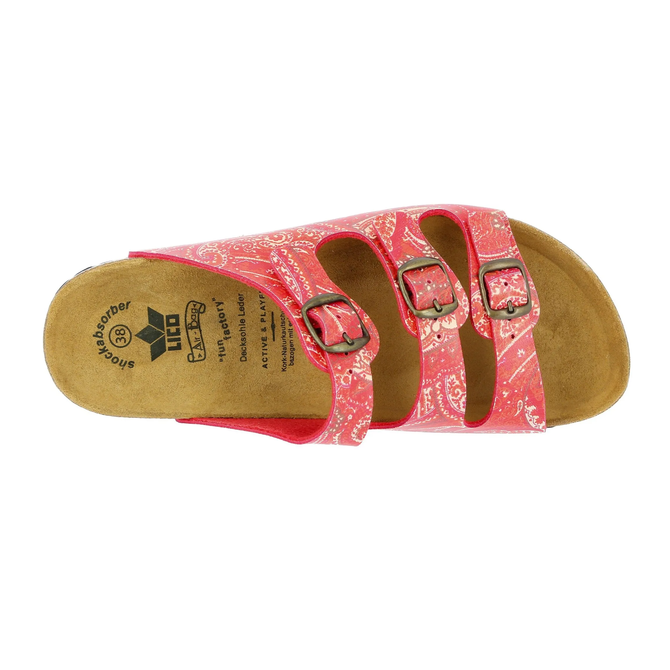 Pantolette "Bioline Lady Power" rot