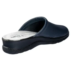 Pantolette mit Leder für Damen blau