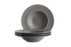 Pastateller Set, Steinzeug Unico Grau
