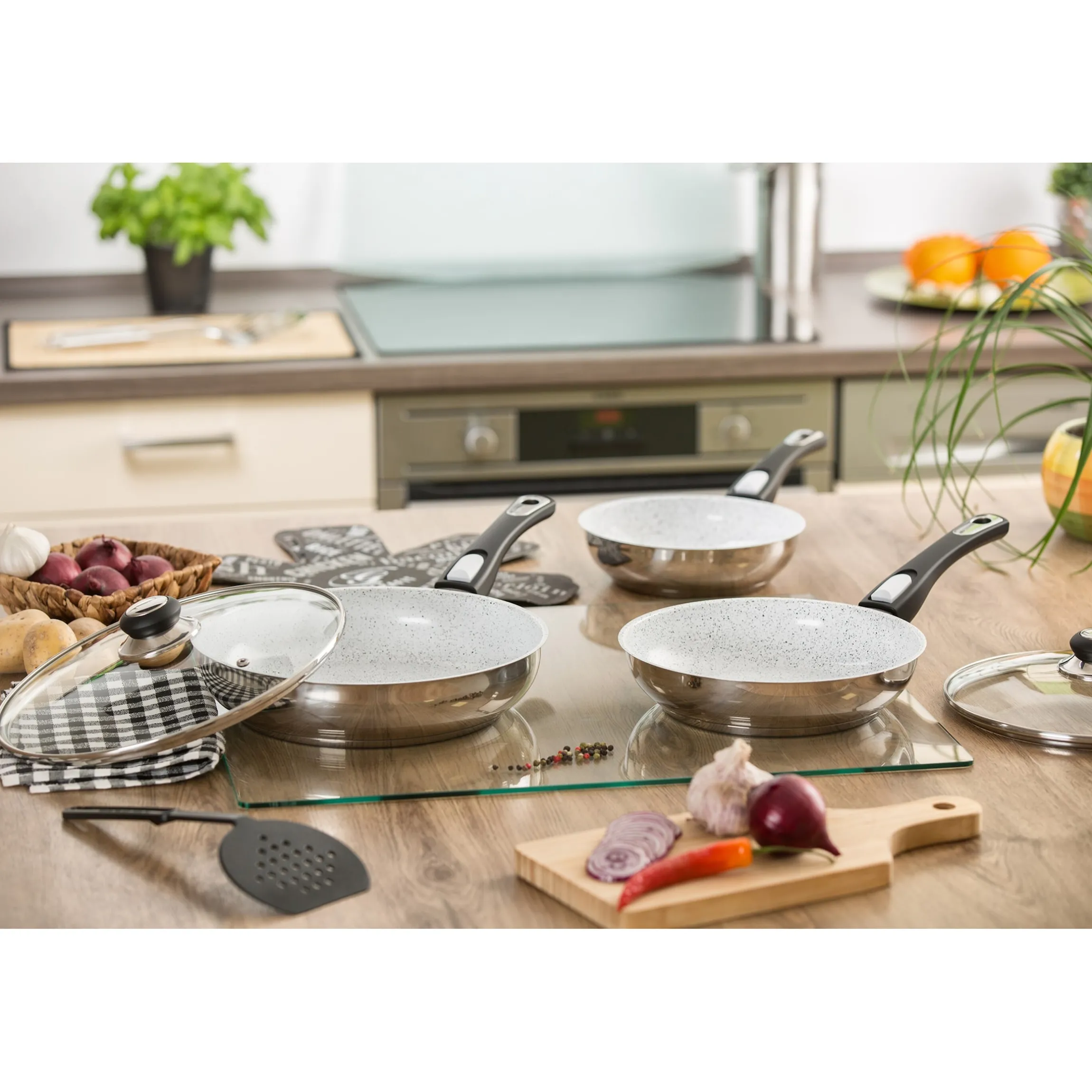 Pfannen-Set Cerafit Mont-Blanc, 7-teilig