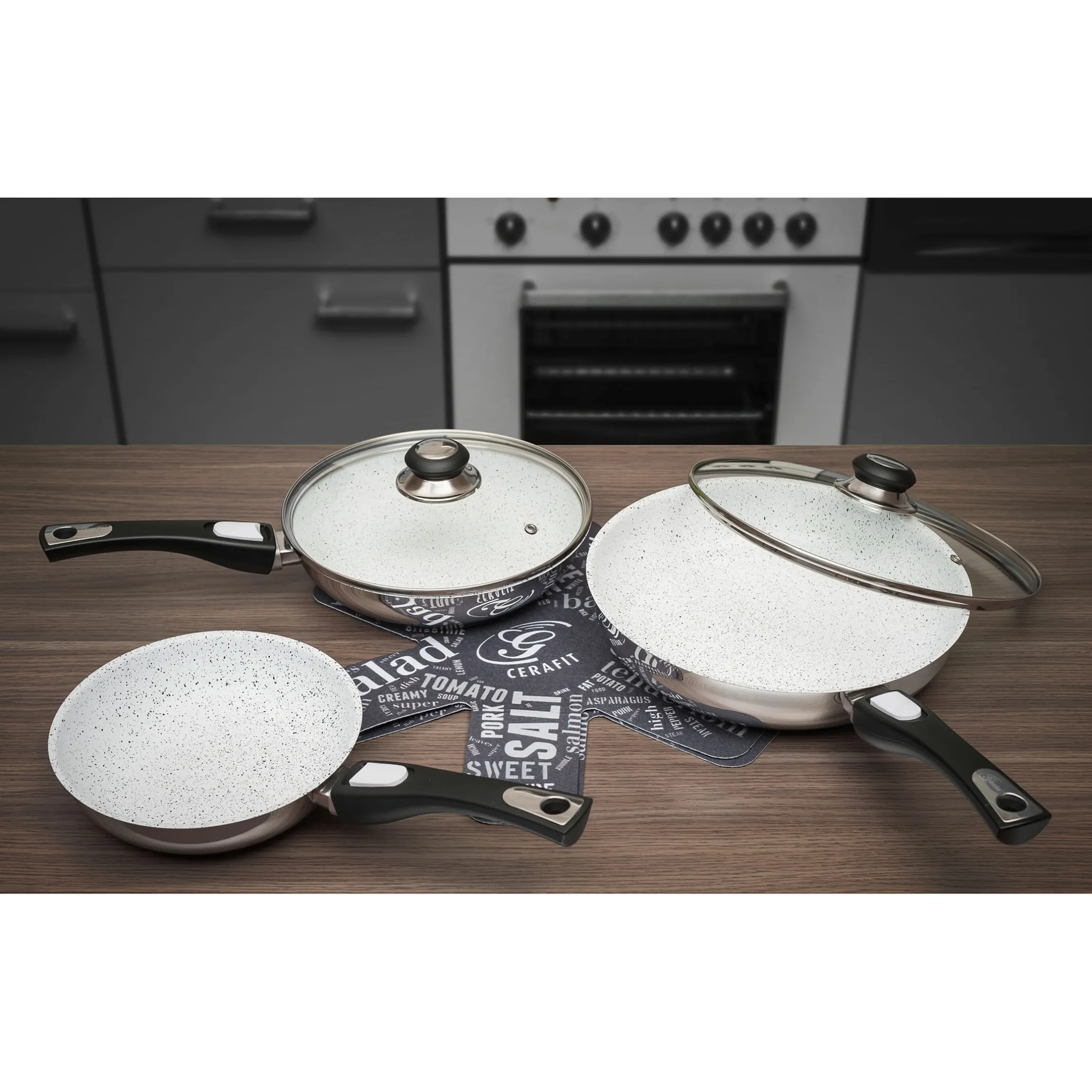 Pfannen-Set Cerafit Mont-Blanc, 7-teilig