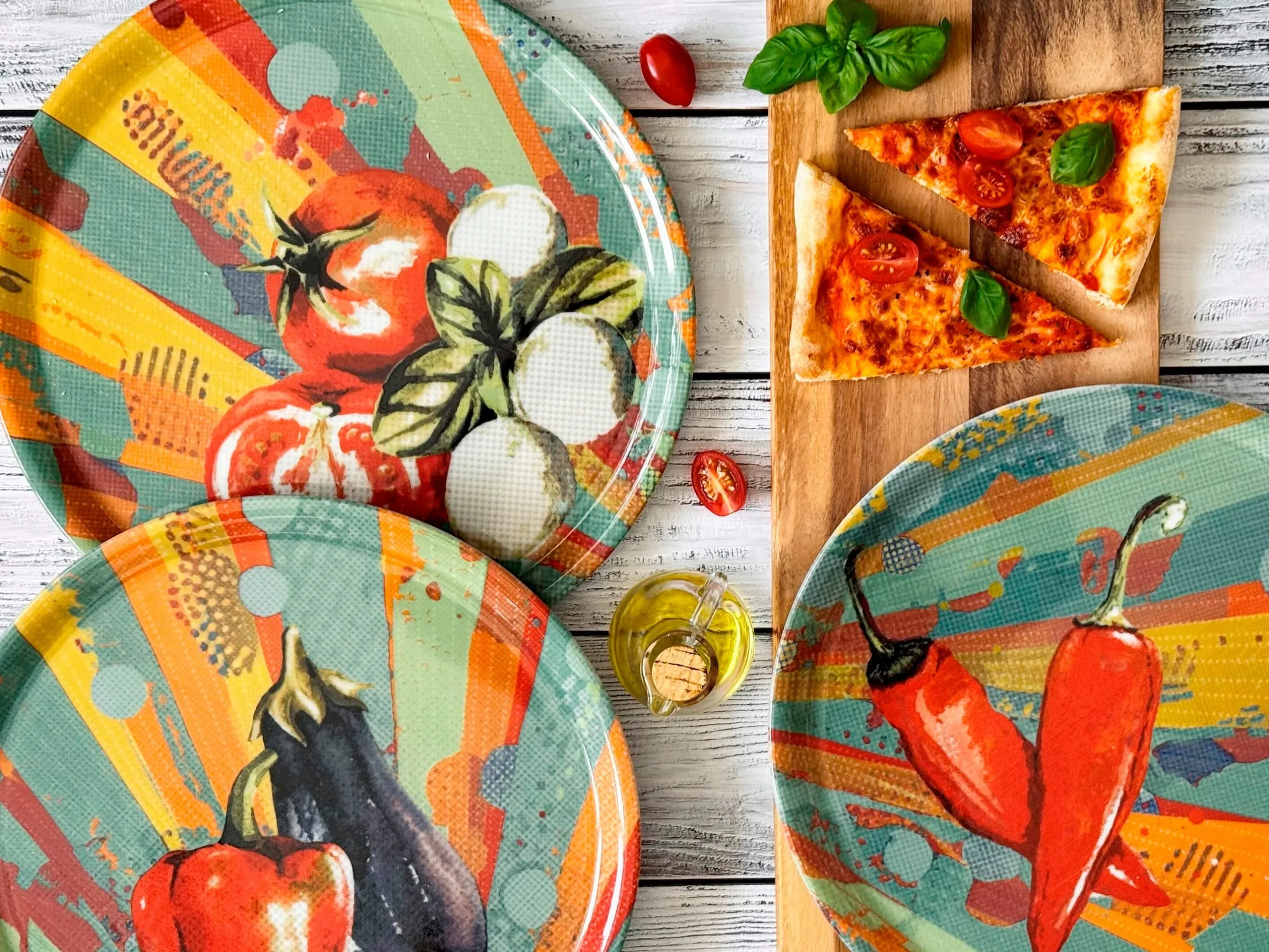 Pizzateller, Porzellan Pop