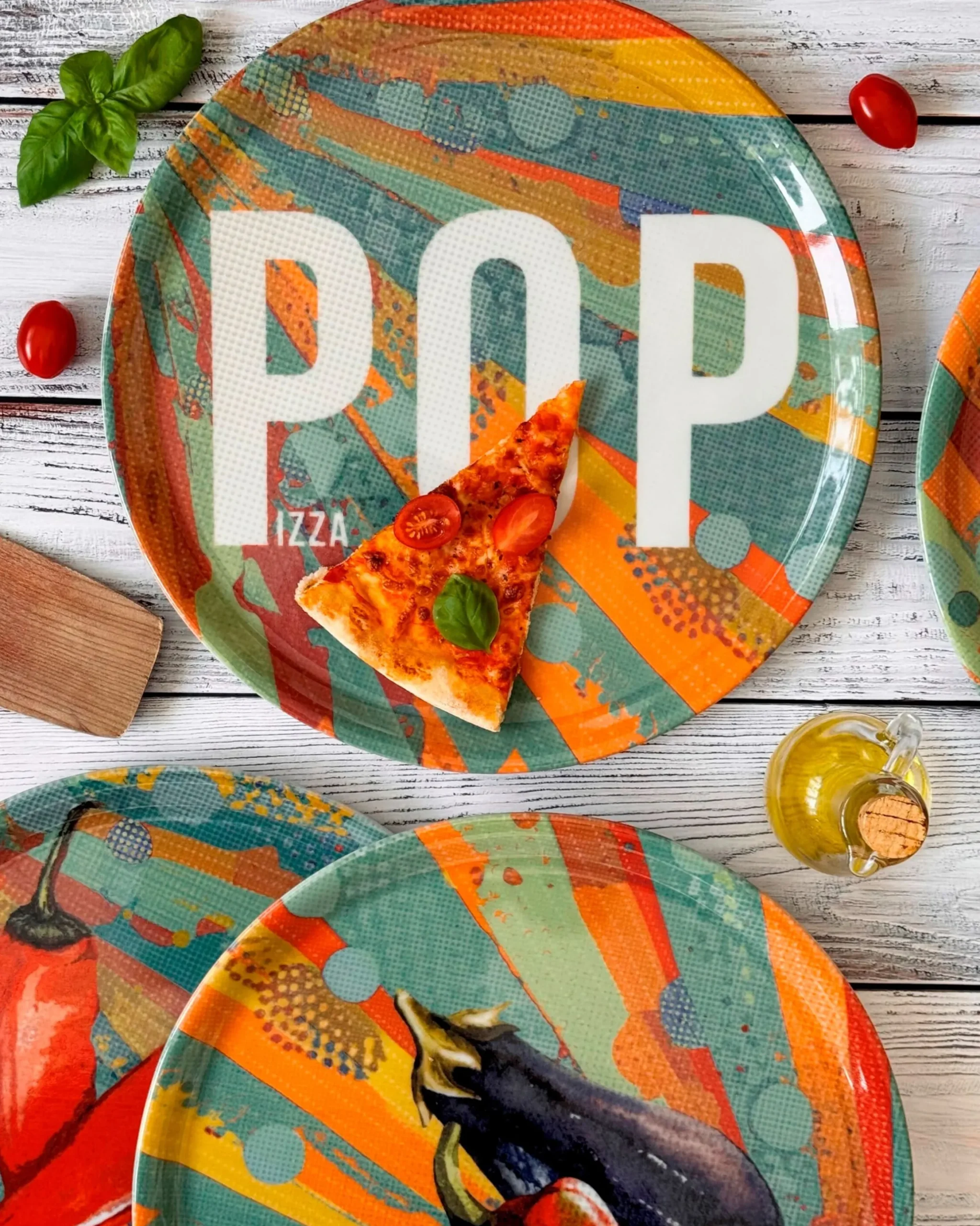 Pizzateller, Porzellan Pop
