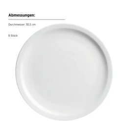Pizzateller Set, Porzellan Barca