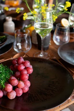 Platzteller-Set, Keramik Metallic Bronze