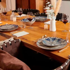Platzteller-Set, Steinzeug Iberico Blue 4 x Platzteller