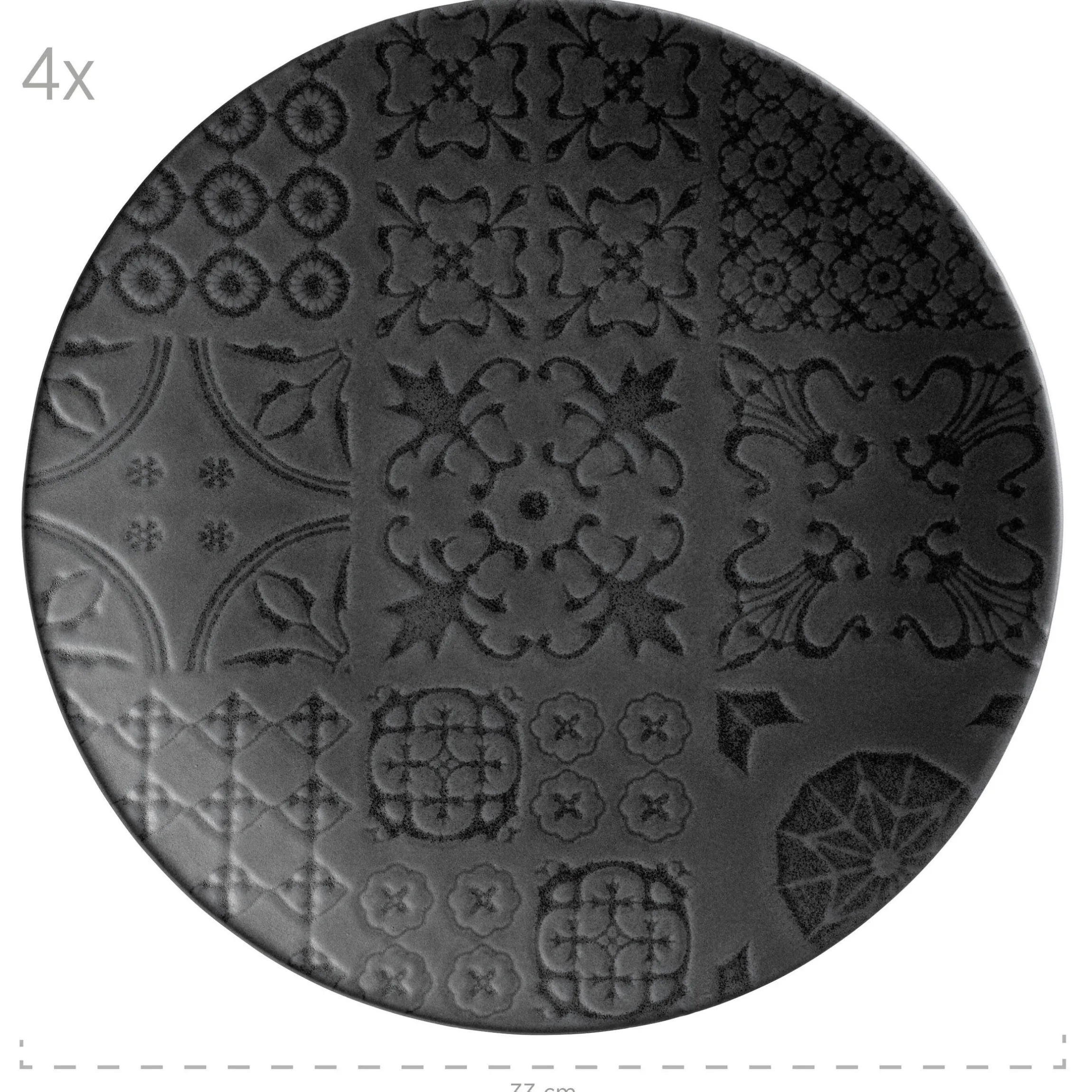 Platzteller-Set, Steinzeug Trad. Tiles