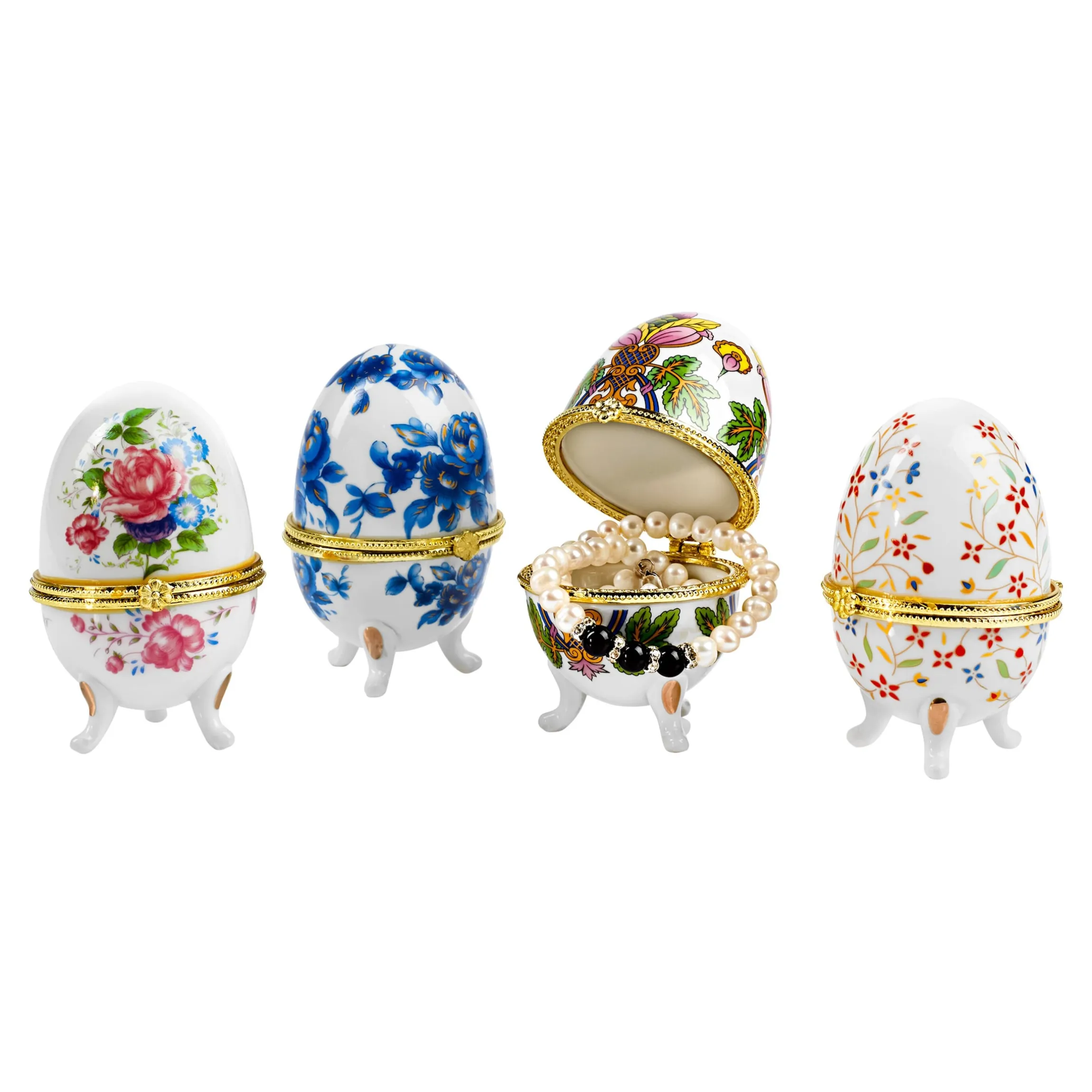 Porzellan-Geschenk-Eier, 4 Stück