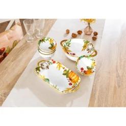 Porzellan-Set „Goldener Herbst“, 6-teilig