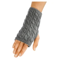 Pulswärmer-Handschuh „2 in 1“ grau
