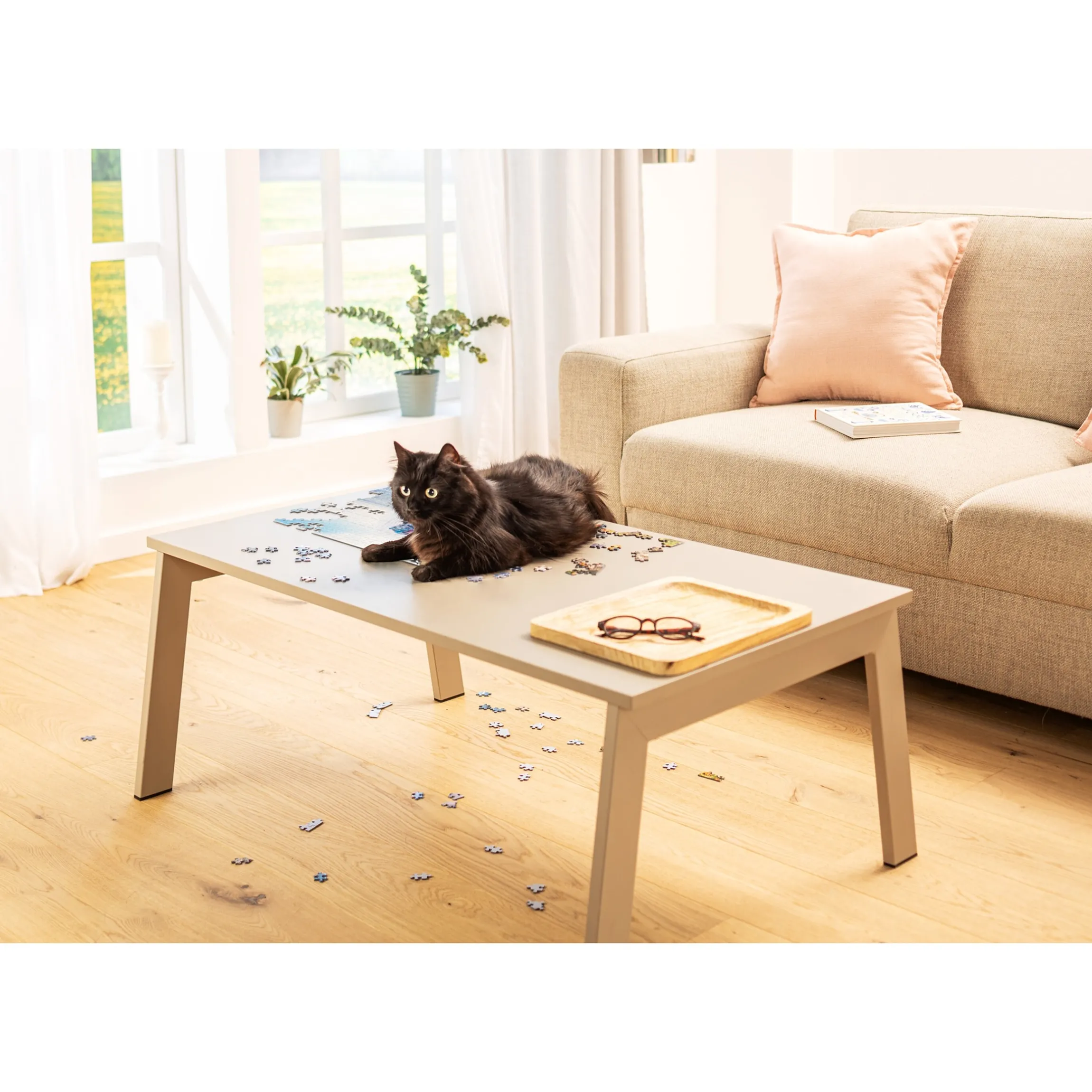 Puzzletisch mit 4 Schubladen, drehbar inkl. Abdeckung 500 Teile