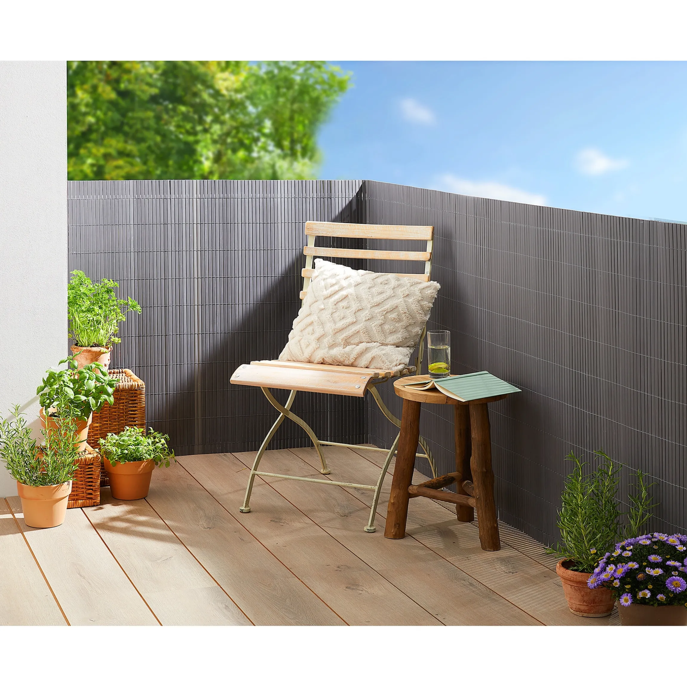 PVC Sichtschutzmatte anthrazit